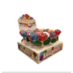ASSORTED COLORED ROSE POPS 24’S
