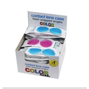 Color Case 1 Pack Contact Lense Case in Sleeve in PDQ Display