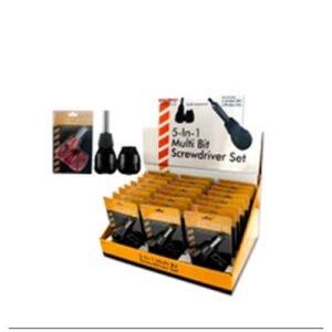 5-in-1 Multi Bit Screwdriver Set Countertop Display