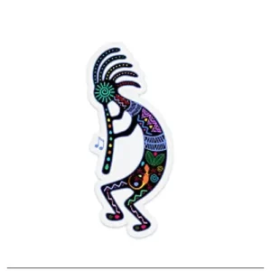 Kokopelli Colorful Sticker, 4.3 x 2 inches