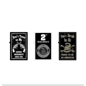 Refillable Lighters (NO Fuel) 2nd Amendment (3 styles)